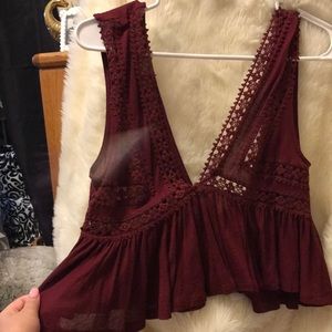 Maroon tank top